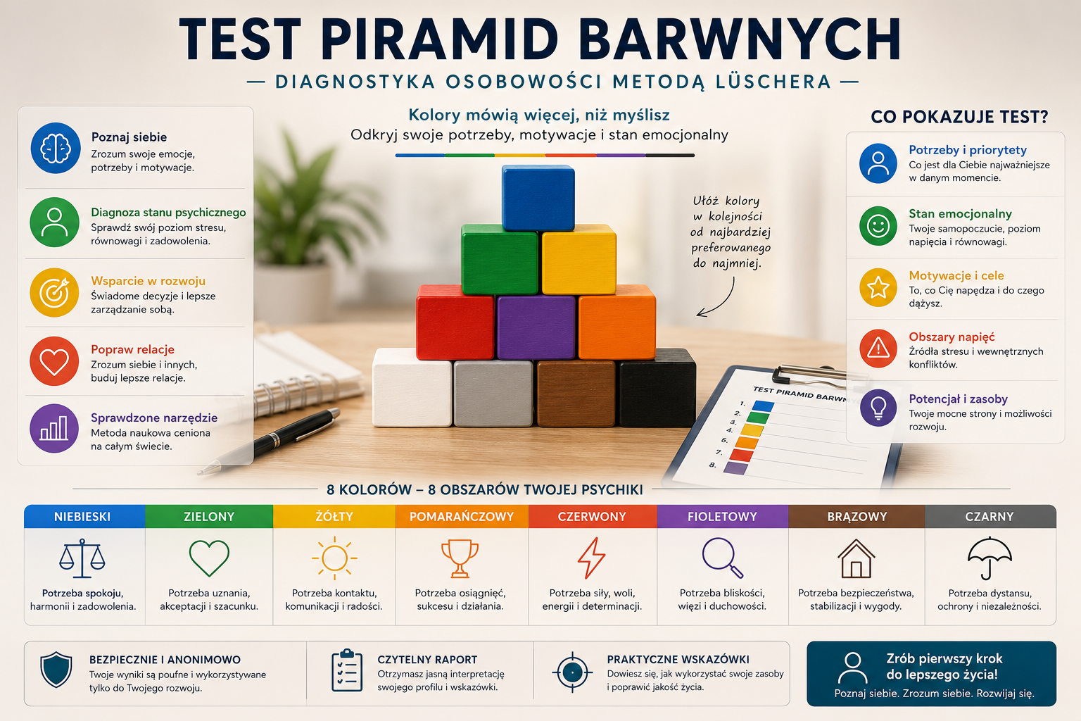Test Piramid Barwnych | Arnold Basiński Psycholog i Programista